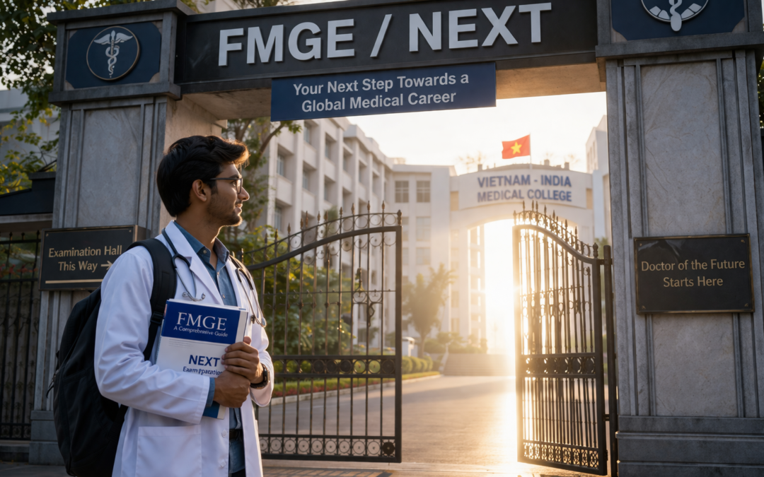 FMGE after MBBS in Vietnam for Indian students exam gateway concept